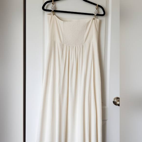 Amazon The Drop | White Strapless Maxi Dress | Size L | NWT - Picture 9 of 16